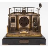 A Victorian commemorative gilt launch mantel clock for the stern paddle steamer 'La Victorine',