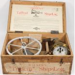 A Walker's Trident Taffrail ship-log:, in fitted pine case,