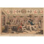 An early 19th century Naval caricature after Williams 'The Wardroom - Newcome and Capt Clackit',