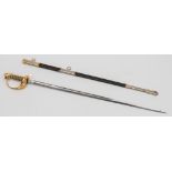 An Elizabeth II Royal Naval dress sword by Gieves, London:,