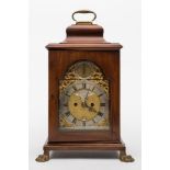 James Smith, London, a mahogany bell-top bracket clock: the eight-day duration,