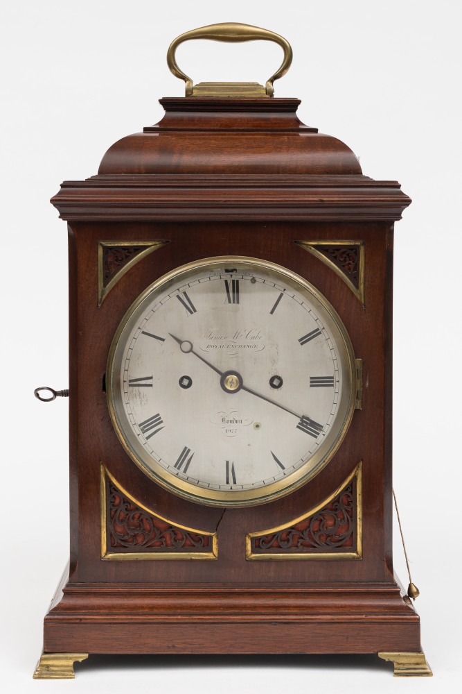 James McCabe, London a mahogany bracket clock: the eight-day duration,