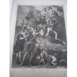 PRINTS : a collection of monochrome engravings, genre subjects, some early inc. Rubens.