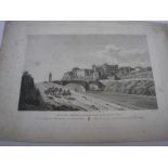 TOLEDO : large copper engraving. With other European views.