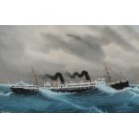 British Maritime School-
Three Orient Line ship portraits;
RMS Ophir,