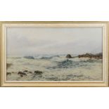 A E Mayer (XX)-
watercolour seascape.