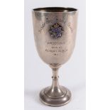 A George VI World War II period silver trophy cup, maker William Brufords & Son Ltd, London,