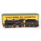 A Bassett-Lowke 3RE 4-4-0 compound locomotive No 41109: with six wheel tender in BR black livery,