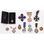 A silver and enamel SMRC marksman badges, an Army Temperance league medal,