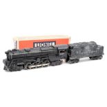 A Lionel 6-6-6 locomotive and tender '2020' in Lionel Lines livery:, the tender with original box,