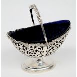 A late Victorian silver sugar basket, maker George Nathan & Ridley Hayes, Chester, 1900: initialled,