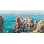 * Nancy Bailey [1913-2012]-
Peninnis Head, St Mary's, Isles of Scilly:-
signed
oil on board
38.