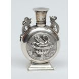 A Victorian small silver scent by Sampson Mordan & Co, London, 1873: monogrammed,