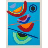 * Sir Terry Frost [1915-2003]-
Blue Circle:-
silkscreen print
signed and numbered 76/125 in pencil