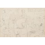 * Sir Alfred James Munnings [1878-1959] - 
A life drawing class:-
signed and dated 1912
a pencil