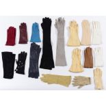 A collection of kid gloves, long gloves, evening gloves:, etc.