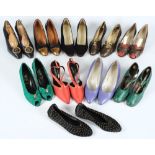 Ten pairs of ladies fashion shoes, including  Brunno Magli, Jaques Michel, Salvatore Ferragano:,