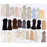 A large collection of kid gloves, evening gloves, long gloves:, etc.