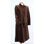 A Jaeger London brown two-piece lady's suit (size 10) together with a Claudine Paris mid-length