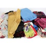 A large collection of silk scarves:, etc.