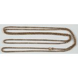 A 9ct gold belcher link chain: approximately 21gms gross weight.