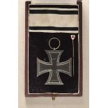 Prussia: Iron Cross, 1914, 2nd class, in case. Blackened iron core, silvered rib, hallmarked WILM in