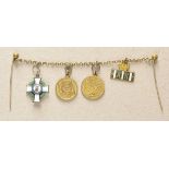 Saxony: miniature bracelet with 4 decorations. 1.) Albrechtsorder, 2nd edition (1876-1918),