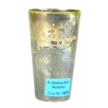 Commemorative cup of Entgiftungsabteilung 101 (24.9.39-1.6.40). Silvered, engraved. Condition: II-
