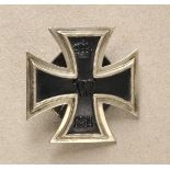 Prussia: Iron Cross, 1914, 1st class. Blackened iron core, silvered rib, on screw plate.