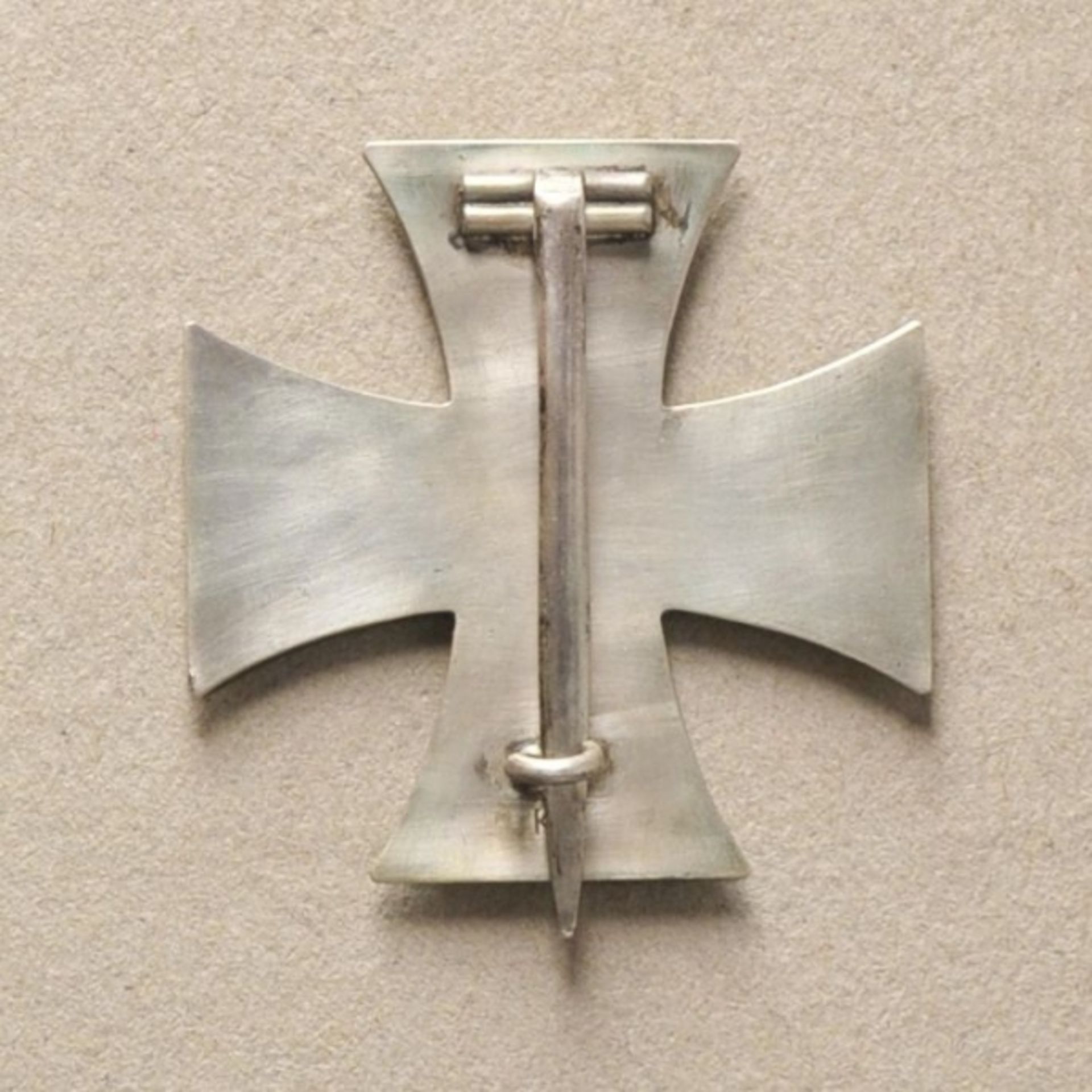 Prussia: Iron Cross, 1914, 1st class. Blackened iron core, silvered rib, hallmarked KO, on needle. - Image 2 of 3