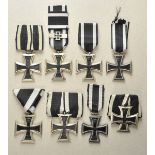 Prussia: Lot of 41 iron crosses, 1914, 2nd class. Sundry single-clasps, partly with repeat-clasps