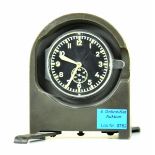 Army-desk-clock - Junghans. Black wooden case, lumiszent numbers, without glas, marked J Junghans,