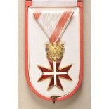Austria: 2. Republik, Merit Order, Knights Cross 1. class, in box. Brass gilded, partially