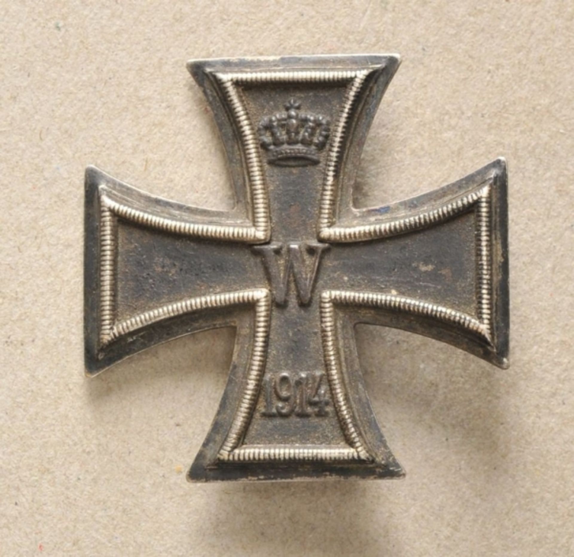 Prussia: Iron Cross, 1914, 1st class. Blackened iron core, silver frame, on needle. Condition: II