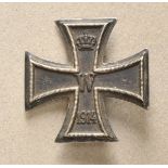 Prussia: Iron Cross, 1914, 1st class. Blackened iron core, silver frame, on needle. Condition: II