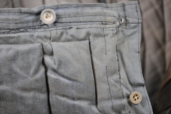 Luftwaffen Winter Trousers. Grey-blue fabric, lining in grey, well padded and quilted. Condition: II - Image 5 of 14