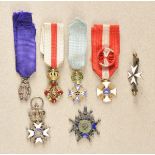 France: Lot of 7 miniatures. Various, some in gold / set diamonds. Condition: II Frankreich: Lot von