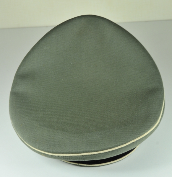 Collectors copy of an SS-Officers visor cap. Field grey fabric, black band, white piping, silver - Image 14 of 14