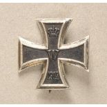 Prussia: Iron Cross, 1914, 1st class. Blackened iron core, silvered rib, simple engraving 1.4.16, on