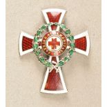Austria: Merit Cross of the Red Cross, Officers Decoration. Silver, enamelled, multiple parts,