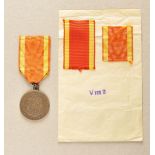 Finnland: Medal of the Cross of Liberty, 1941, in bronce. Bronce, on ribbon; with bag of issue.