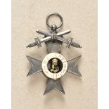 Bavaria: Military Cross of Merit, 1nd class with swords. Silver, both medaillons enameled, swords