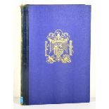 Reglamento de Banderas, Insiginias y Distintivos. The blue half leather cover worn, golden embossed,
