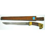 Sovjet Union: Sashka-Knife. Sashka with shortened blade, hallmarked, dated 1940, wooden grip,