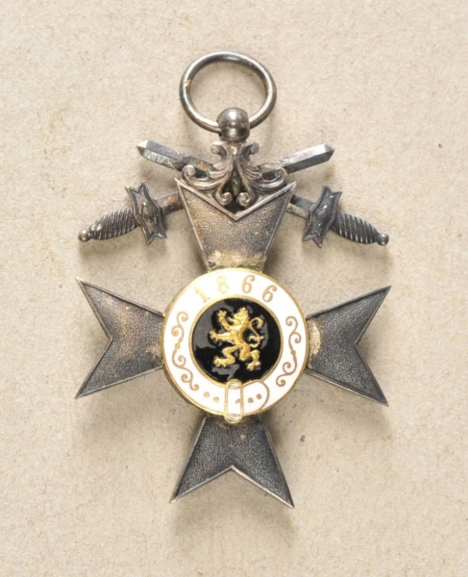 Bavaria: Military Cross of Merit, 1nd class with swords. Silver, both medaillons enameled, swords - Bild 3 aus 3