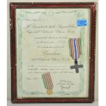 Italy: Estade of Adolfo Moro. 1.) Order of Vittorio Veneto; with document; 2.) Golden