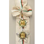 Bulgaria: Order 1300 years of Bulgaria, Grandcross set. 1.) Badge: Gilded and enamelled, device