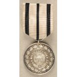 Hohenzollern: Royal Hohenzollernscher House Order, silver medal of merit. Silver, on ribbon.