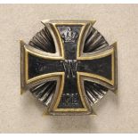 Prussia: Iron Cross, 1914, 1st class. Blackened iron core, silvered rib, added screw plate.