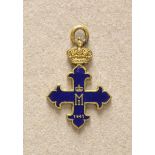 Rumania: Military Order of Michael the Brave, 2. model (1941-1944), miniature. Gilded and enamelled.